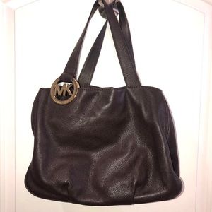 🍂. Michael Kors Brown Leather Shoulder Bag 🍁